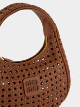 Miu Miu Oak Brown Wander Woven Leather Bag