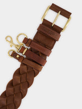 Miu Miu Tobacco Braided Leather Belt