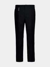 Prada Black Slim Fit Trousers with Triangle Key Ring