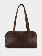 Prada Cocoa Brown Carry Large Antiqued Leather Bag