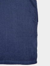 120% Lino Navy Blue Short Sleeve Linen Shirt