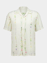 120% Lino Butter Floral Linen Short Sleeve Shirt