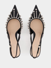 Gucci Black Patent Leather Pumps with Crystal Chain