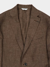 Boglioli Brown Checked Linen Blazer