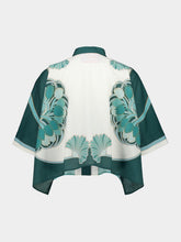 La DoubleJ Mint Printed Cotton Foulard Short Sleeve Shirt