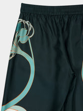 La DoubleJ Dark Green Placée Silk Palazzo Pants