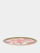La DoubleJ Caper Printed Round Wooden Tray Large