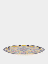 La DoubleJ Riviera Giallo Printed Round Wooden Tray Large