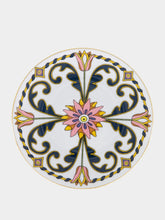 La DoubleJ Azzurro Mini Porcelain Plate with Gold Trim