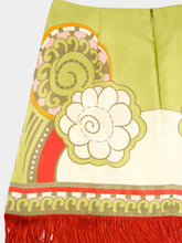 La DoubleJ Anemone Ghirlanda Silk Foulard Mini Skirt with Fringes