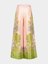 La DoubleJ Swathe Placée Pink Silk Twill Palazzo Pants