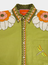 La DoubleJ Anemone Ghirlanda Placée Cotton Boyfriend Shirt