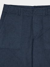 Stone Island Slate Blue Cotton Linen Ghost Fatigue Trousers