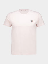 Moncler Cotton Logo T-Shirt Trio in White Navy and Light Pink