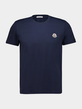 Moncler Cotton Logo T-Shirt Trio in White Navy and Light Pink