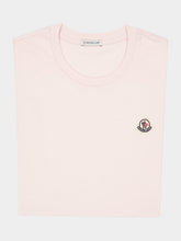 Moncler Cotton Logo T-Shirt Trio in White Navy and Light Pink