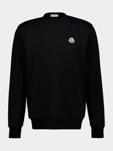Moncler Black Logo Patch Cotton Sweatshirt