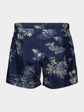 Moncler Navy Floral Print Swim Shorts