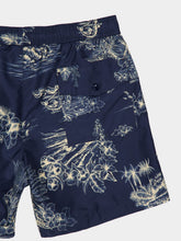 Moncler Navy Floral Print Swim Shorts