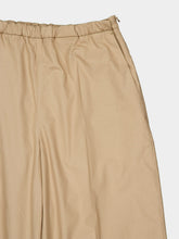 Moncler Beige Cotton Poplin Wide-Leg Trousers