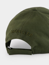 Moncler Olive Green Cotton Gabardine Baseball Cap