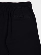 Stone Island Black Cotton Fleece Jogger Shorts