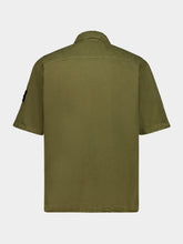 Stone Island Military Green Brushed Organic Cotton Canvas Shirt