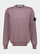 Stone Island Purple Grey Soft Organic Cotton Crewneck Jumper