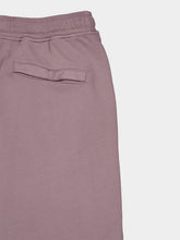 Stone Island Purple Gray Cotton Fleece Jogger Shorts