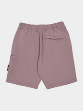Stone Island Purple Gray Cotton Fleece Jogger Shorts