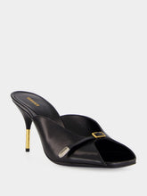 Versace Black Nyx 80 Leather Mules