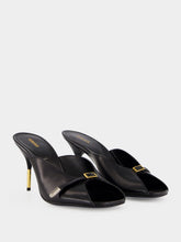 Versace Black Nyx 80 Leather Mules