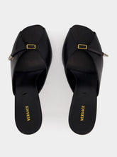 Versace Black Nyx 80 Leather Mules