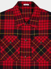 Alexander McQueen Red Distressed Tartan Overshirt