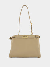 Fendi Dove Grey My Peekaboo Small Leather Bag