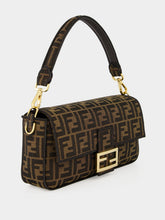 Fendi Brown FF Jacquard Baguette Bag