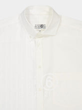 MM6 Maison Margiela White Two-Tone Cotton Poplin Shirt