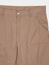 MM6 Maison Margiela Beige Cotton Workwear Wide-Leg Trousers