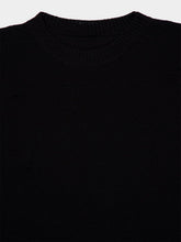 MM6 Maison Margiela Black Distressed Cotton Knit Sweater