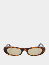 Saint Laurent Spotted Havana and Brown SL 557 Cat-Eye Sunglasses