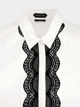 Tom Ford White and Black Lace-Detail Shirt