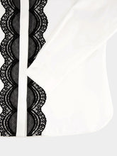 Tom Ford White and Black Lace-Detail Shirt