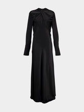 Tom Ford Draped Black Viscose Long-Sleeved Maxi Dress