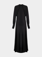 Tom Ford Draped Black Viscose Long-Sleeved Maxi Dress