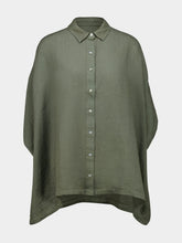 120% Lino Khaki Linen Short Sleeve Shirt