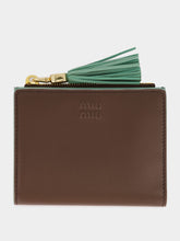 Miu Miu Burnt and Aquamarine Small Leather Wallet