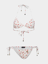 Dolce & Gabbana Rose Print Triangle Bikini