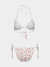 Dolce & Gabbana Rose Print Triangle Bikini