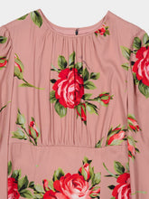 Dolce & Gabbana Rose Bouquet Print Silk Maxi Dress