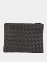 Dragon Diffusion Black A4 Woven Leather Pochette